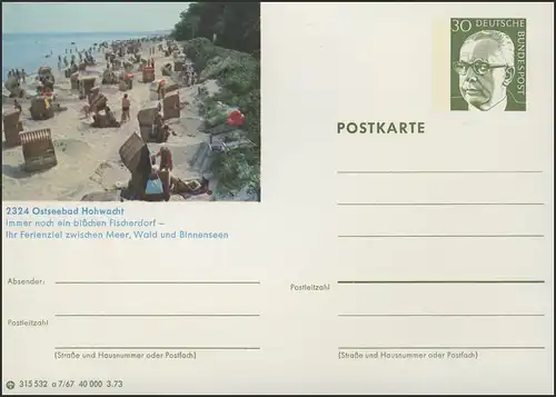 P109-a07/067 Balade de la mer Baltique Hohwacht, Strandanblick **