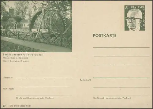 P107-D01/001 Bad Salzhausen, Post 6478 Nidda 11 **