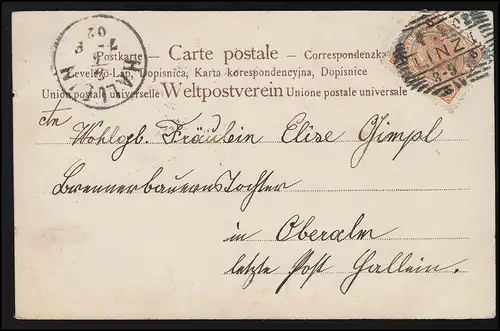 AK Livre de poésie Amour, Couple, Laube Comment puis-je oublier ton LINZ/HALLEIN 1902