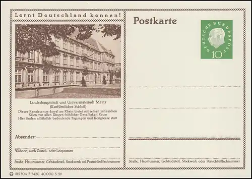 P041-71/420 Mainz, Schloß **