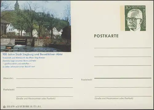 P109-a02/010 Siegburg, Schleuse mit Benediktiner-Abtei **