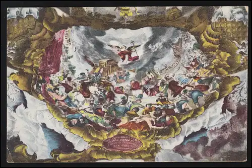 AK Allemagne Peinture de plafond Martyrs St. Paulinuskirche, Feldpost TRIER 27.4.16