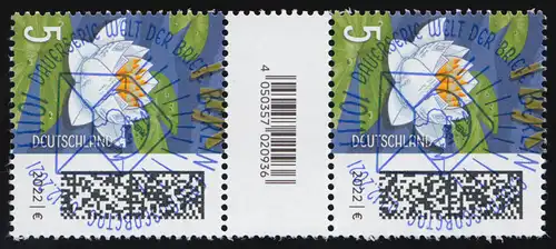 3644 Seebriefrose 5 Cent aus 200er, Paar mit Nr., CF, ohne Nr., ESSt Berlin