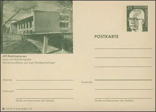 P107-D04/032 435 Recklinghausen, Ruhrfestspielhaus **