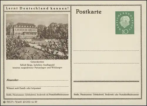 P042-78/465 Gelsenkirchen, Château des montagnes **