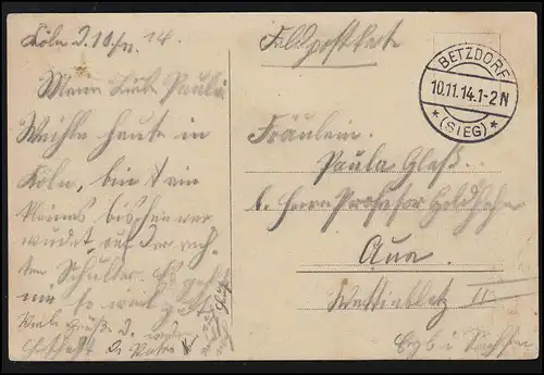 AK bateau à vapeur Dom e. St.Martin église Rhein CÖLN, BETZDORF 10.11.14