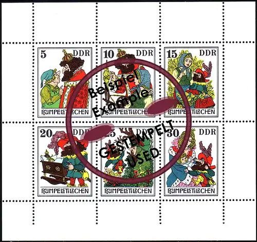 2187-2192 Petit arc de conte de fées Rumplestiltskin - ci-dessous pas dgz., Tampon de jour