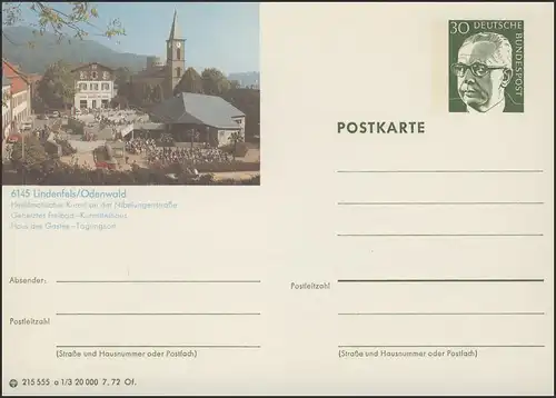 P109-a01/003 6145 Lindenfels/Odenwald, vue partielle **