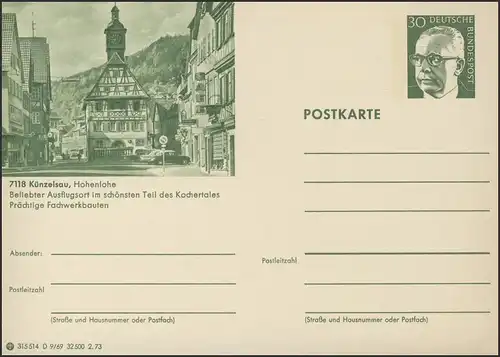 P108-D09/069 7118 Künzelsau/Hohenlohe, Fachwerkbauten **