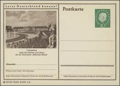 P053-95/596 Ludwigsburg, Château **