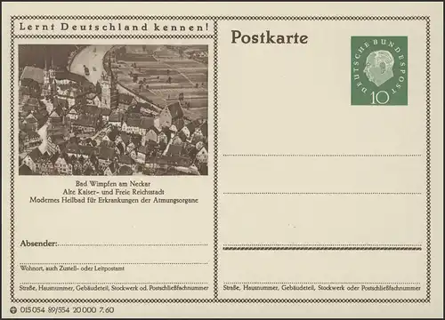 P042-89/554 Bad Wimpfen/Neckar, Kaiser- und Free Reichsstadt **