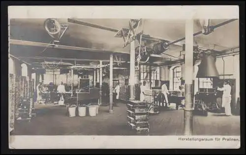 Fabrication de chocolats 1ère guerre mondiale Forteresse GRAUDENZ/ Grudziądz Feldpost 7.11.1915