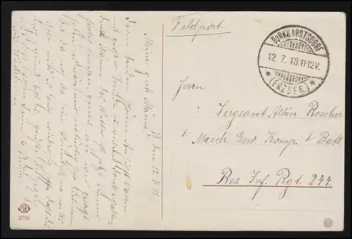 Farb-Foto AK Wald Frühling frisches Grün HVB Verlag BURKHARDTSDORF 12.7.1918