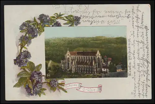 AK "Salutations parfumées" Rhénanie Dom Perfin ALTENBERG vers UNNA 13/14.8.903