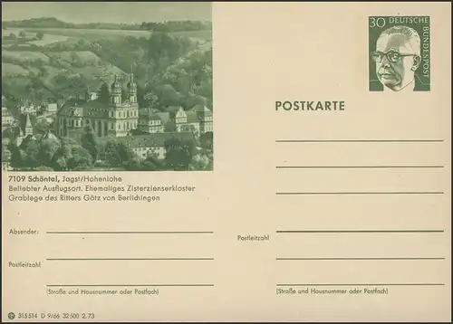 P108-D09/066 7109 Schöntal/Jagst Zisterzienserkloster**