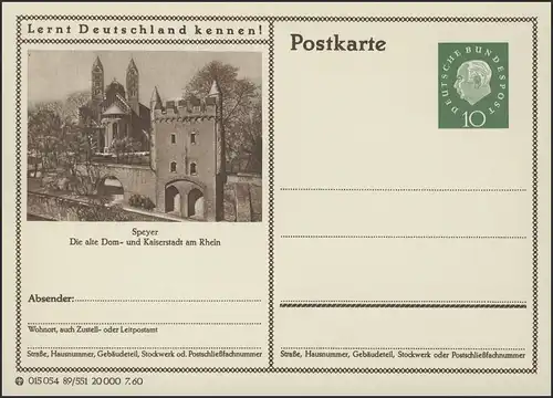 P042-89/551 Speyer, Die alte Dom- und Kaiserstadt am Rhein **