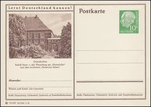 P024-322 Gelsenkirchen, Château Horst, Wasserburg avec des caveaux de sorcières **