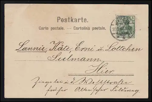 Publicité AK MESSMER s THEE No. 4 Château Pourtales/Oberhofen Thuner See, 30.3.2007