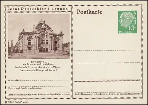 P024-349 Fürth, Stadttheater mit Rathaus **