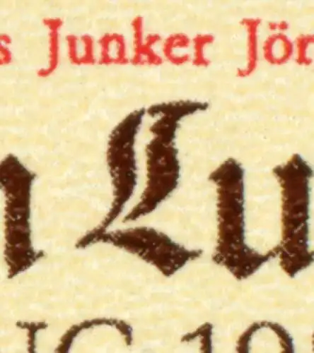 2755I Luther 20 Pf im Kleinbogen I mit Kerbe im L, Feld 6, ESSt Berlin 9.11.1982