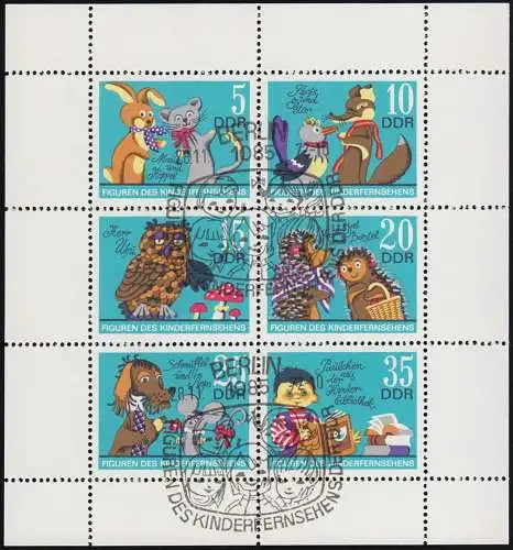 1807-1812 Handpuppen-Kleinbogen, ESSt Berlin 28.11.1972