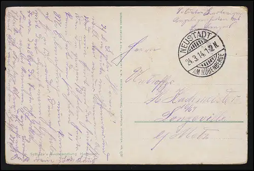 Photo AK No 4/ 20, colonne Watterloo à HANNOVER, NOUVEAUTÉ sur la montagne des betteraves 24.3.1914