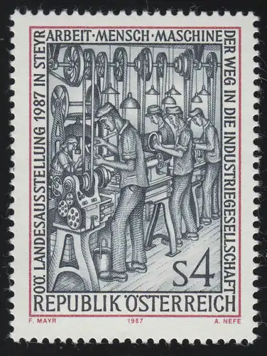 1880 Exposition nationale de travail-machine homme, Steyr, atelier de métal, 4 p, **
