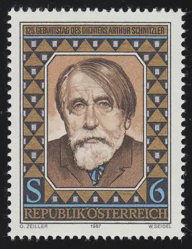1883 125. Geburtstag, Arthur Schnitzler, Schriftsteller, 6 S, postfrisch **