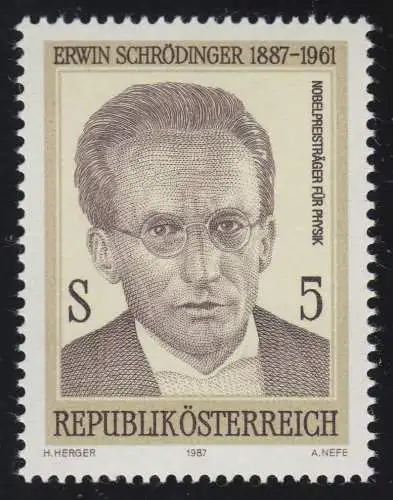 1892 100. Geburtstag, Erwin Schrödinger, Physiker /Nobelpreis 1933, 5 S **