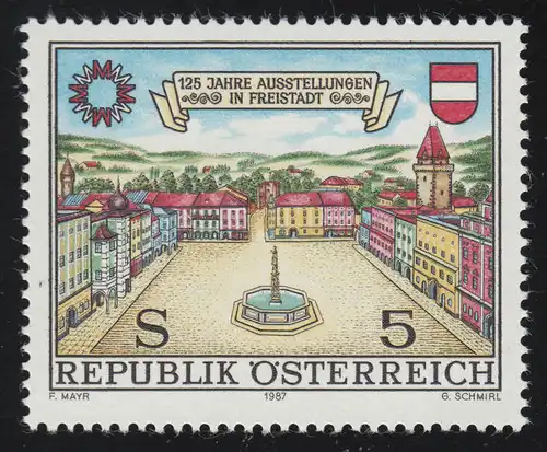 1893 125 ans d'exposition dans Freistadt, place principale Fräistat 5 S post-freeich **