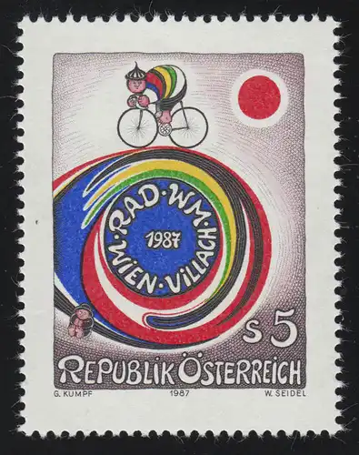 1897 Rad WM Wien-Villach, affiche de Gottfried Kumpf, 5 S post-freeich **
