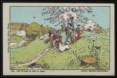 "Wie ist doch die Erde so schön" Ilustration Kinder Wandern, BAD TÖLZ 8.11.15