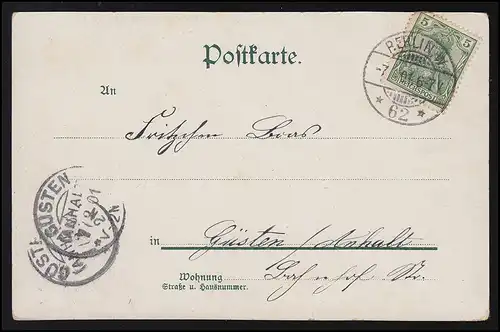 Fêtes Carte postale No 1 "Haensel & Grethel" aller dans les bois BERLIN/ GALSTEN 7.1.1906