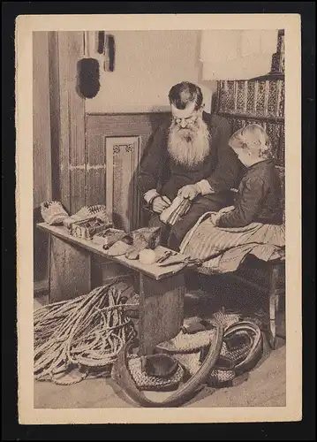 Trachten Foto Schwarzwälder Strohschuhflechter, Elztal, Wohlfahrt, ungebraucht