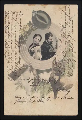 AK Autriche VIENNE couple Loden Dirndl Jäger fusil, Wild, VIN 6.7.1905