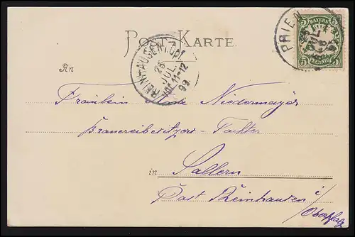 AK Jäger Tissu Tête de chamois Bottes de fusil, PRIEN/ HÔPITAL 26.7.1899