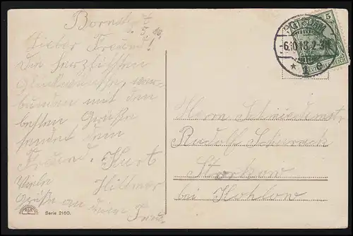 AK Aviation Hommes Anniversaire Félicitations avion fleurs, POTSDAM 6.10.18