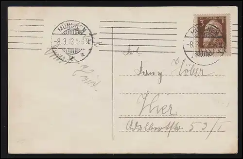 AK Aéronautique Enfants Aéroport Félicitations Fleurs Nom, MUNICH 8.3.1913