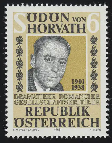 1926 Mort de l'Edenön de Horváth, écrivain, 6 p., frais de port **