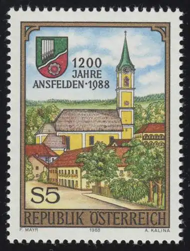 1935 1200 Jahre Ansfelden Ansicht, Gemeindewappen, 5 S, postfrisch **