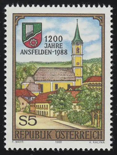 1935 1200 ans Ansfelden Vue, armoiries de la municipalité, 5 S, frais de port **