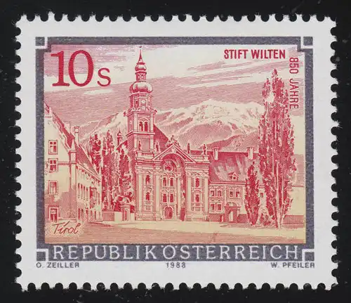 1915 Freicke: Stylos et monastères d'Autriche, Stift Wilten, 10 S post-freisch **