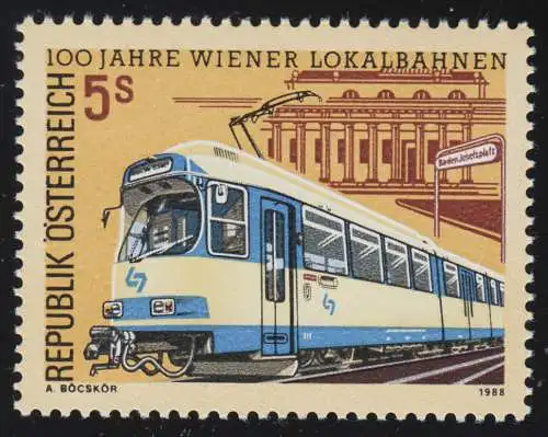 1917 100 J. Mühlkreisbahn 100 J. Wiener Lokalbahnen Triebwagen 5 S postfrisch **