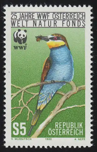 1918 25 J. Ostereichischer Landesverband WWF, Abeillefrischen + Emblem, 5 S **