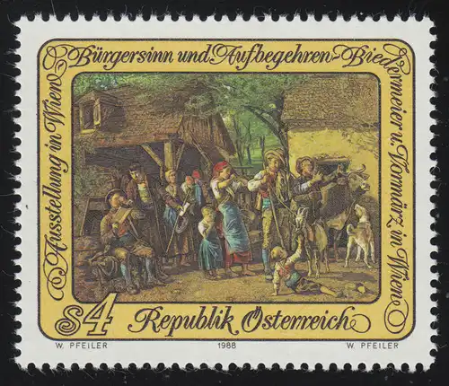 1913 Exposition "Citoyens + Resservissement" Vienne, peinture la saisie, 4 S **