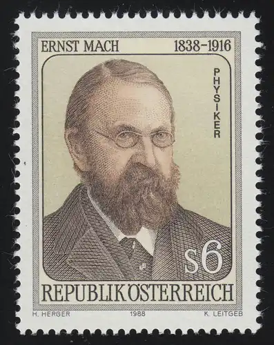 1911 150e anniversaire, Ernst Mach, physicien, 5 S, frais de port **