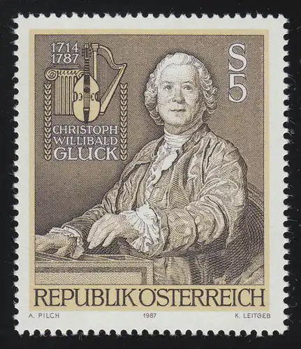 1905 200. Todestag, Christoph Willibald Gluck, Komponist, 5 S, postfrisch **