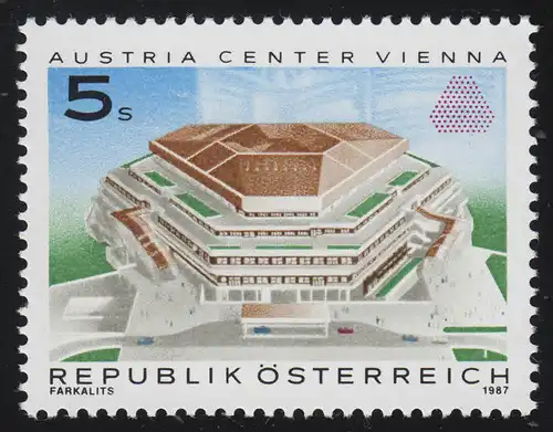 1878 Eröffnung Austria Center Vienna, das Austria Center Wien, 5 S postfrisch **