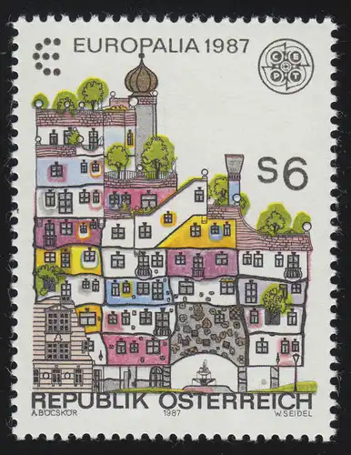 1876 Europe: Architecture moderne, Europalia '87, Hundertwasserhaus Wien, 6 p **