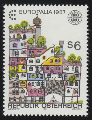 1876 Europe: Architecture moderne, Europalia '87, Hundertwasserhaus Wien, 6 p **